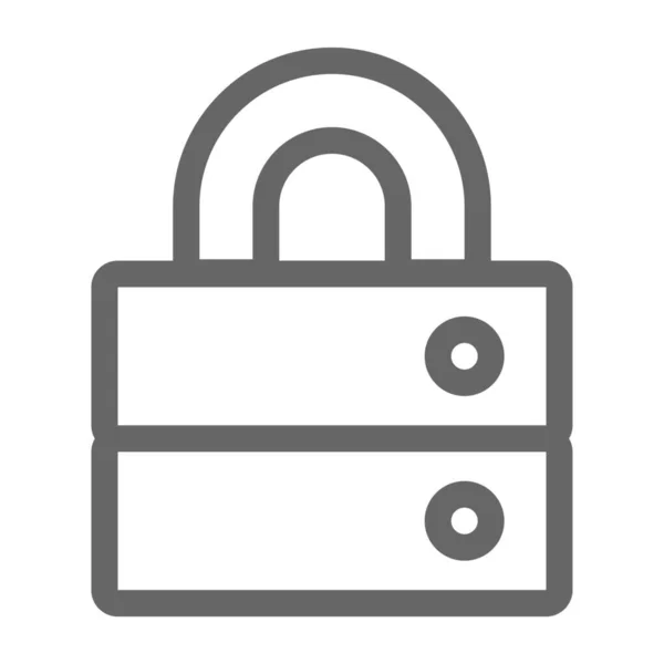 Κλειδαριά Κωδικό Πρόσβασης Προστασία Εικονίδιο Στυλ Περίγραμμα — Διανυσματικό Αρχείο