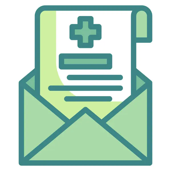 Comunicazioni Medico Email Icona — Vettoriale Stock