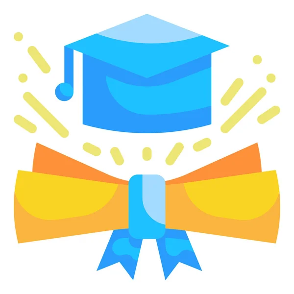 Zertifikat Diplom Ausbildung Ikone — Stockvektor