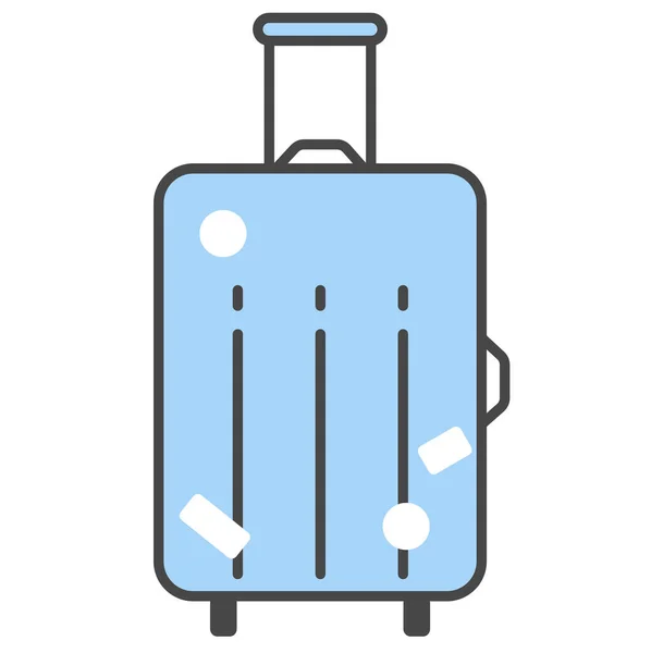 Baggage Holiday Luggage Icon Filled Outline Style — Stock Vector