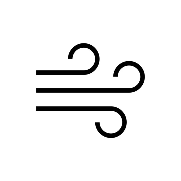 Tempesta Forte Icona Meteo Stile Outline — Vettoriale Stock