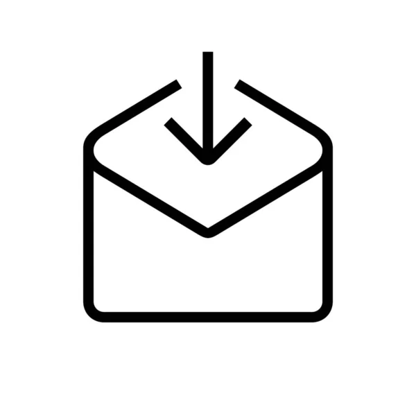 电子邮件在邮件图标中的轮廓风格 — 图库矢量图片