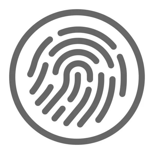 Biometric Finger Fingerprint Icon — Stock Vector