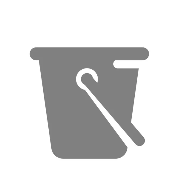 Bucket Cleaning Construction Icon Solid Style — Stock Vector