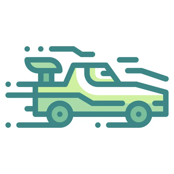 Car Compete Formula Icon Filled Outline Style — 스톡 벡터