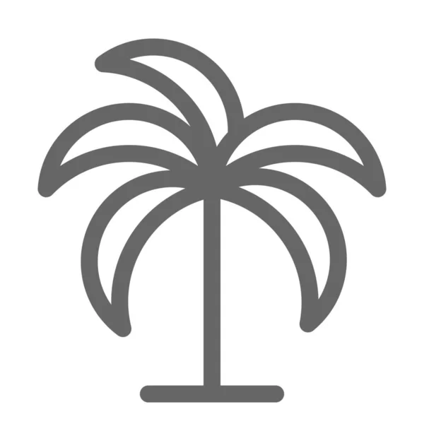 Playa Icono Hoja Coco — Vector de stock