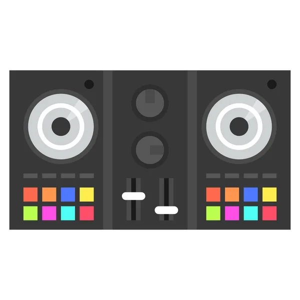 Controlador Edm Icono Estilo Plano — Vector de stock