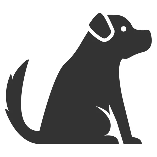 Dier Hond Huisdier Pictogram Solid Stijl — Stockvector