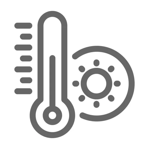 Vorhersage Sonnentemperatur Symbol — Stockvektor