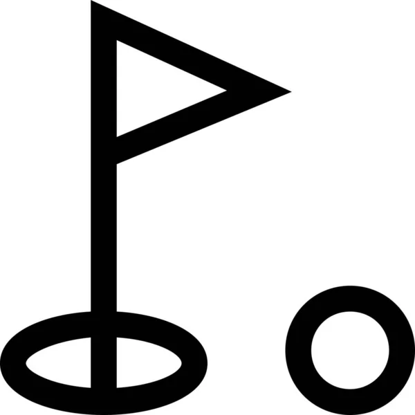 Значок Прапора Кульового Клубу Стилі Контур — стоковий вектор
