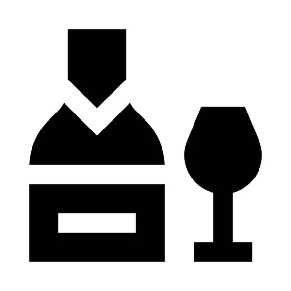 Alcohol Cumpleaños Celebración Icono — Archivo Imágenes Vectoriales
