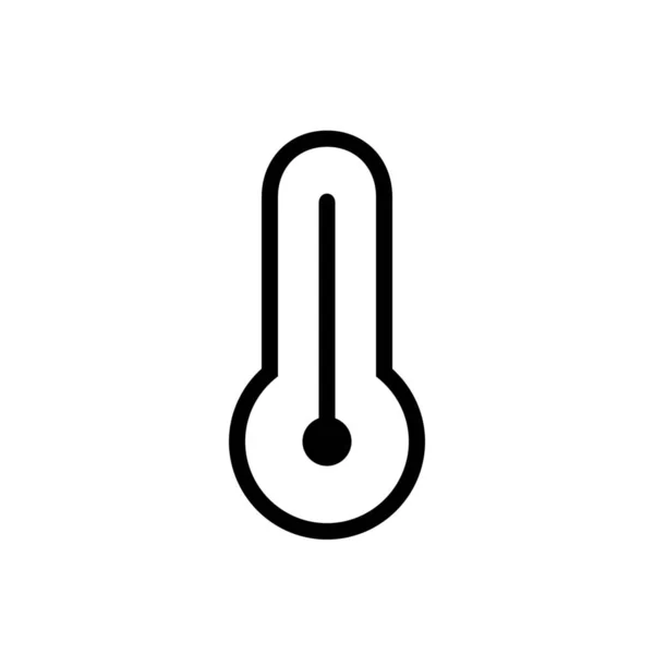 Icône Thermomètre Température Science Dans Style Contour — Image vectorielle