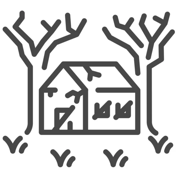 Maison Hantée Abandonnée Icône — Image vectorielle