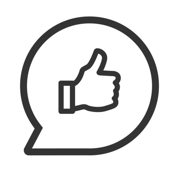 Kommentar Feedback Wie Icon Outline Stil — Stockvektor