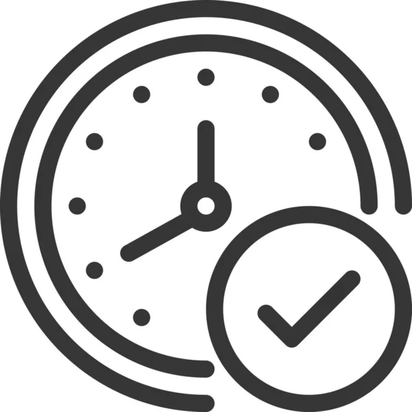 Ícone Relógio Verificação Alarme Categoria Sinais Símbolos —  Vetores de Stock