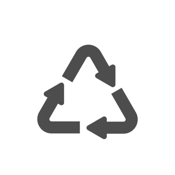 Ícone Reciclagem Eco Ecologia Estilo Esboço — Vetor de Stock