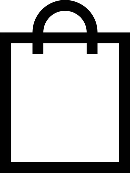 Bag Basket Cart Icon Outline Style — Stock Vector