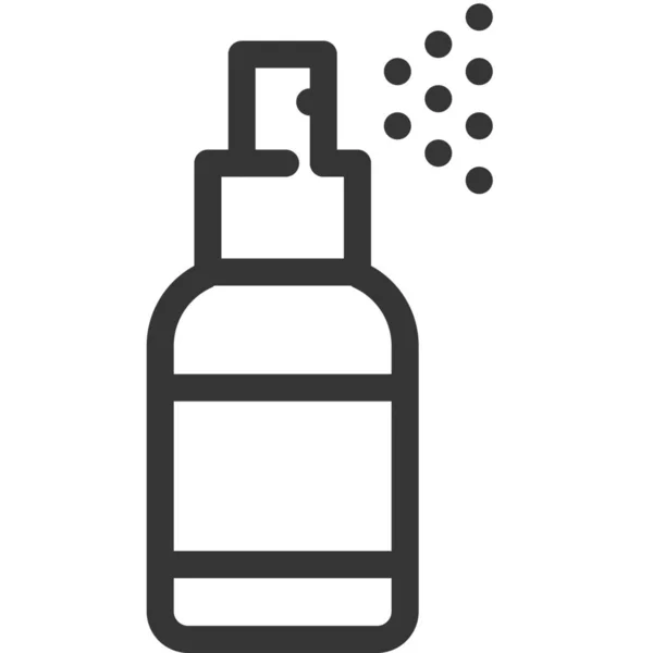 Alkohol Sprayflaska Sterilisator Ikon Kontur Stil — Stock vektor