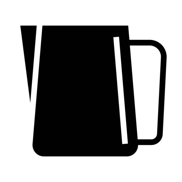 Arte Café Tarro Icono Estilo Sólido — Vector de stock