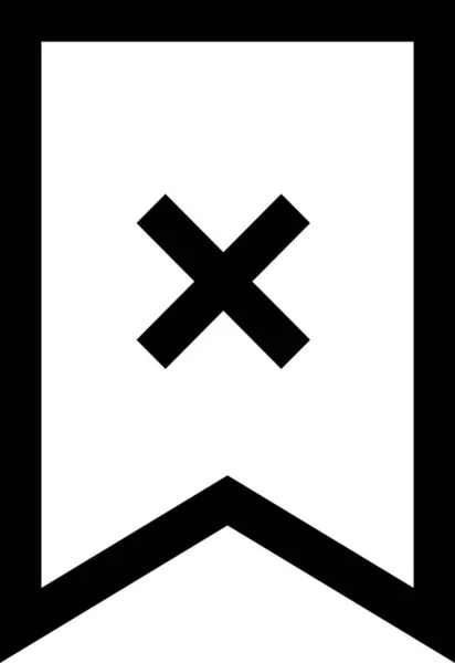 Lesezeichen Symbol Outline Stil — Stockvektor