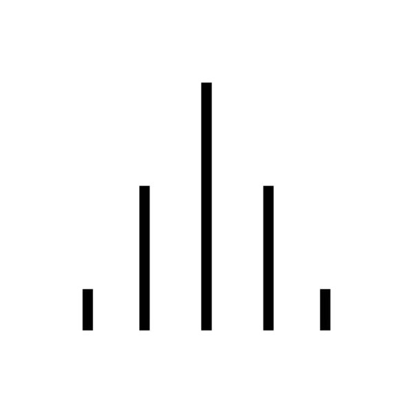 Equalizer Highs Spectrum Icon Outline Style — 스톡 벡터