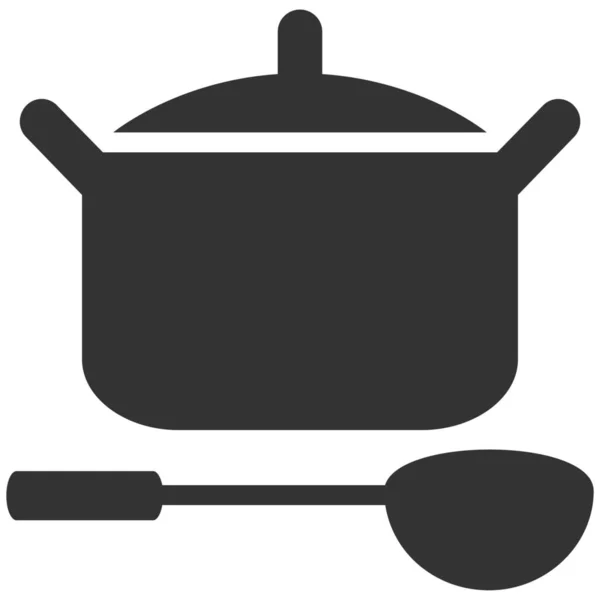 Cook Cooking Dinner Icon Solid Style — Stock Vector