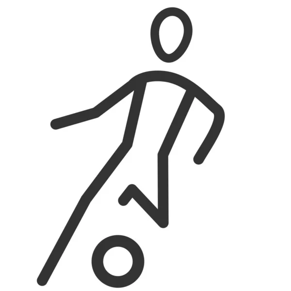 Icône Jeu Futsal Football Dans Style Outline — Image vectorielle