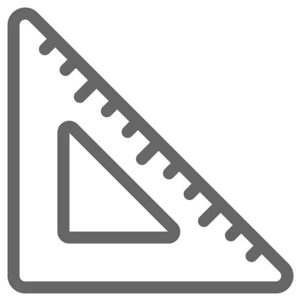 Hantverkare Linjal Verktyg Ikon Verktyg Konstruktion Kategori — Stock vektor