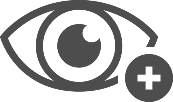 Ikon Presbyopia Oftalmik Mata Dalam Gaya Outline - Stok Vektor