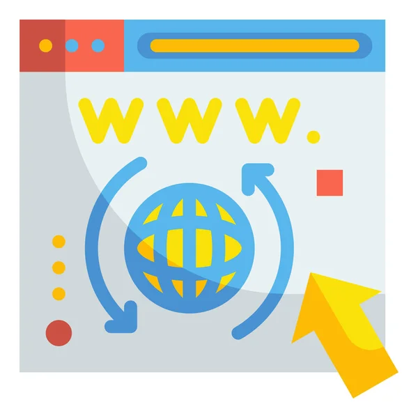 Website Webpagina Interface Pictogram — Stockvector