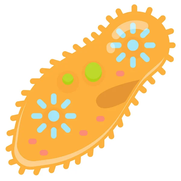 Biologia Dell Organismo Icona Del Paramecio — Vettoriale Stock