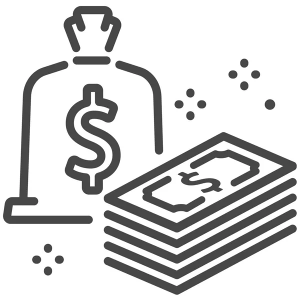 Actif Cash Finance Icône — Image vectorielle