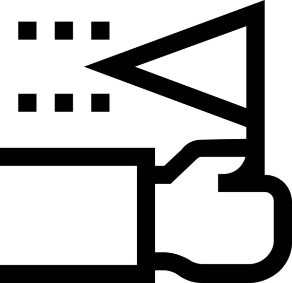 Vangen Vijanden Vlag Pictogram Outline Stijl — Stockvector