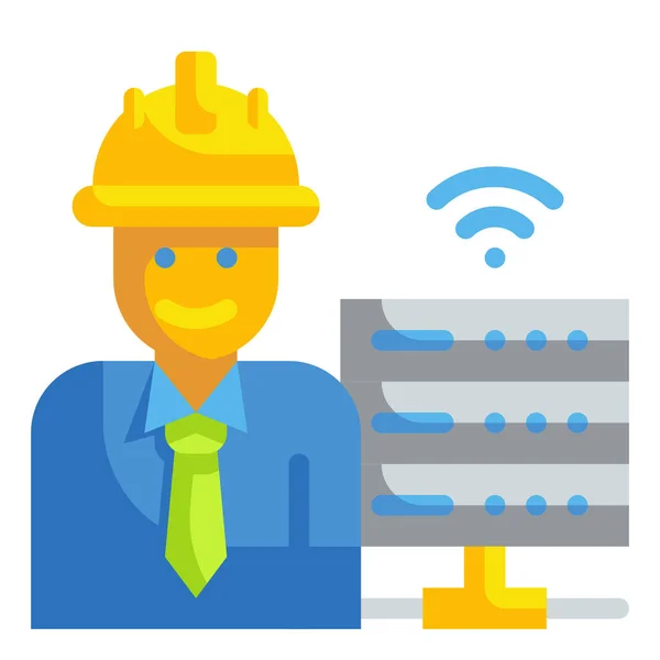 Pictogram Gegevenstechnicus — Stockvector