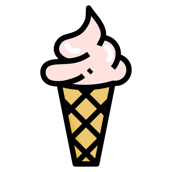 Икона Мороженого Сливками — стоковый вектор