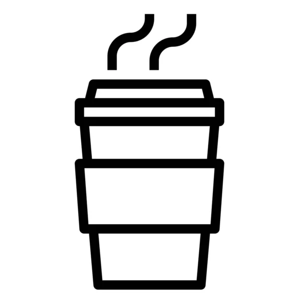 Away Coffee Cup Icon Outline Style — Stock Vector