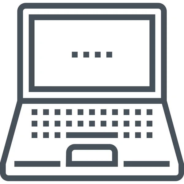 Computer Desktop Computer Handy Symbol Outline Stil — Stockvektor