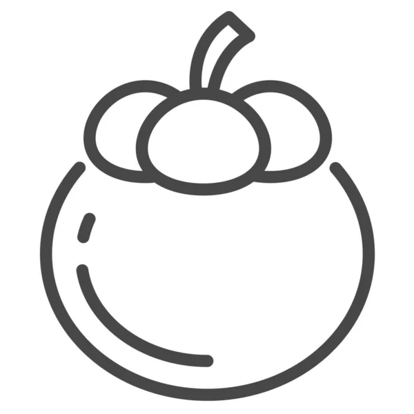 Asiático Fruta Mangostán Icono — Vector de stock