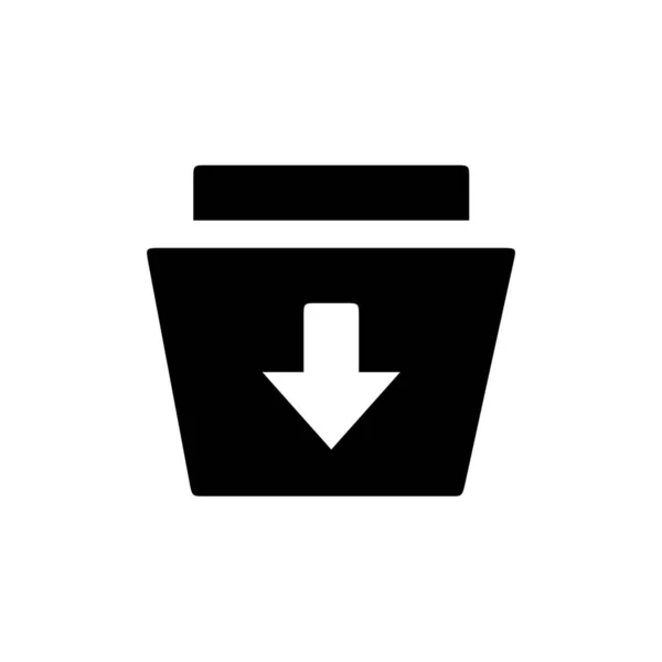 Ikona Rozložení Překlopení Dolů Jednolitém Stylu — Stockový vektor