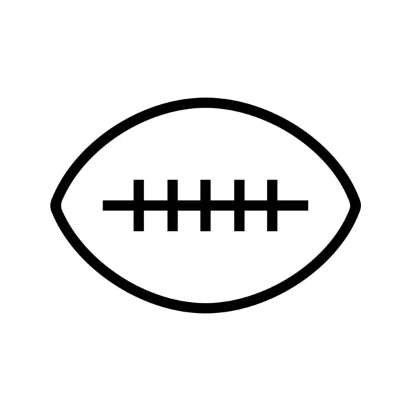 Μπάλα Ράγκμπι Εικονίδιο Του Αθλητισμού Στυλ Περίγραμμα — Διανυσματικό Αρχείο