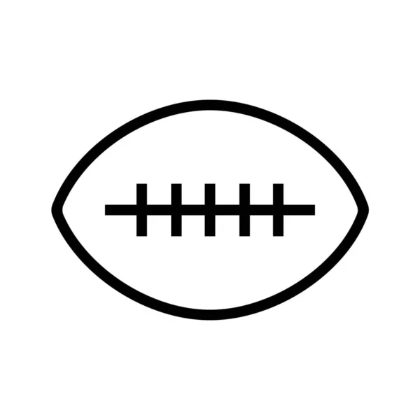 Pelota Rugby Deporte Icono Estilo Esquema — Vector de stock