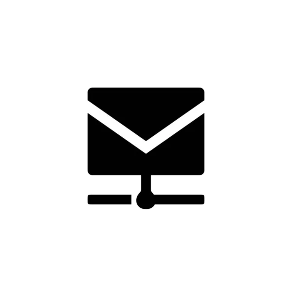 Connexion Email Lettre Icône Dans Style Solide — Image vectorielle