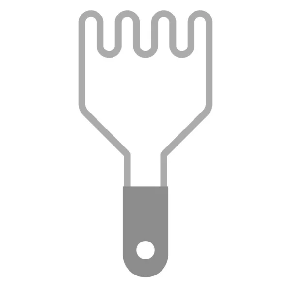 烹调厨房按摩师图标为平面风格 — 图库矢量图片