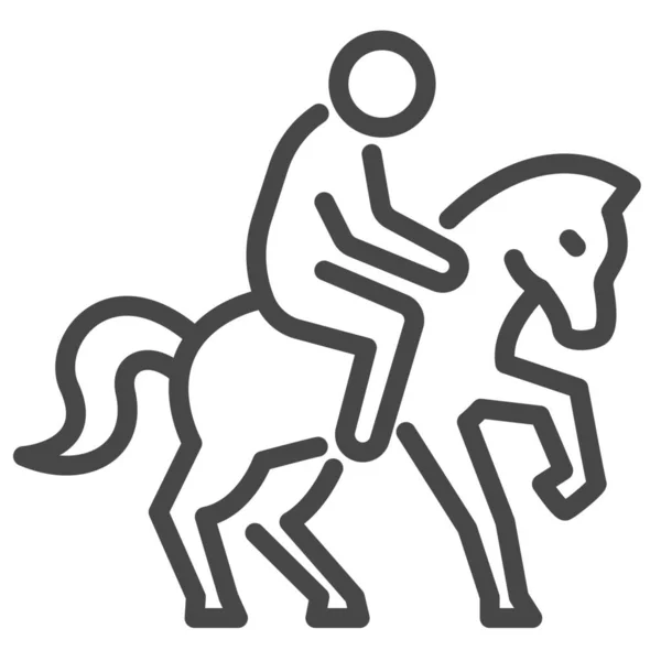 Иконка Отдыха Лошади Стиле Абрис — стоковый вектор