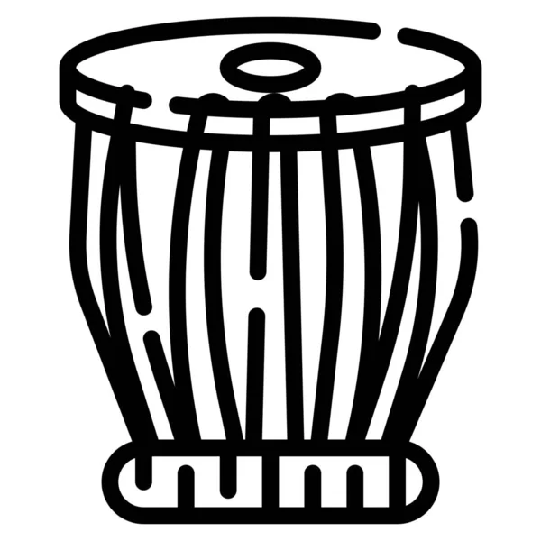 Cultures India Instrument Icon — Stock Vector