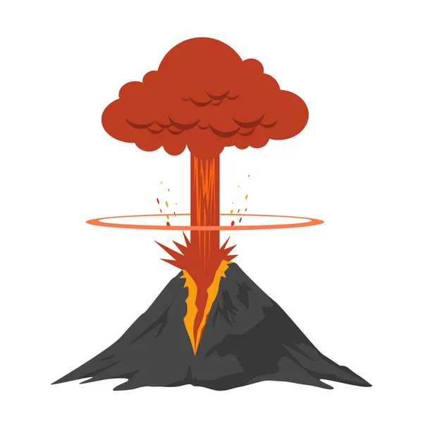 Bomba Desastre Explotar Icono Estilo Plano — Vector de stock