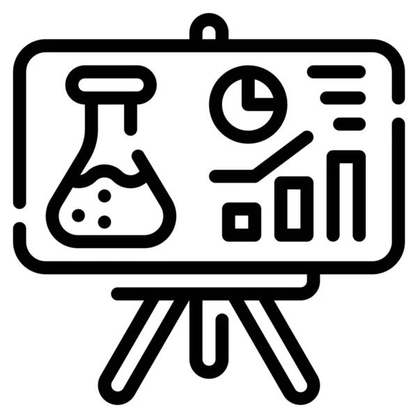 Bar Chart Graph Icon Outline Style — 스톡 벡터