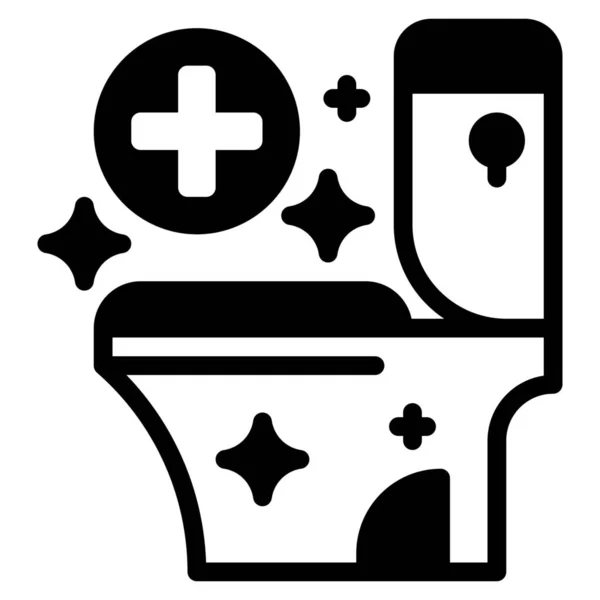Limpeza Banheiro Ícone Higiene — Vetor de Stock