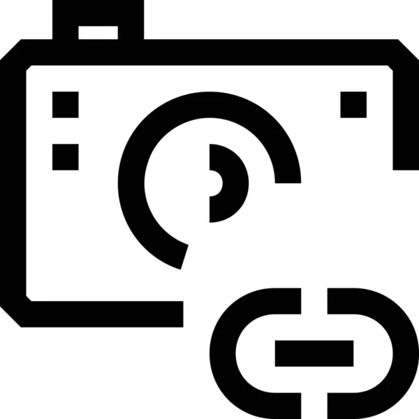 Cameralink Mobiel Icoon Outline Stijl — Stockvector