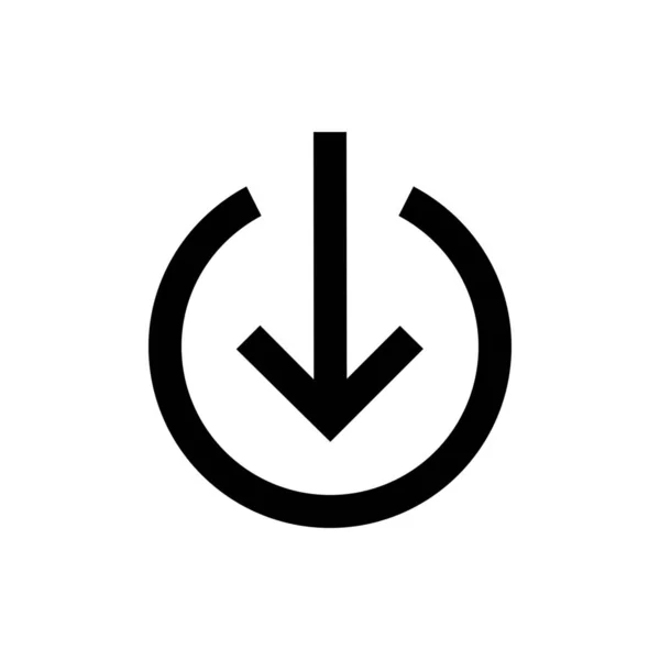 Cercle Flèche Intérieur Icône Dans Style Outline — Image vectorielle
